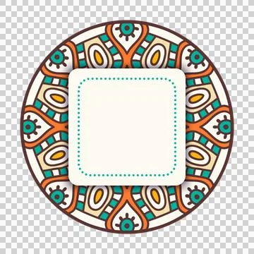 Border ethnic hippie Illustrazione stock