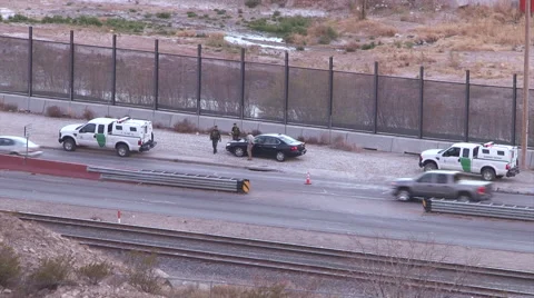 Border Fence Stock Footage 47516490