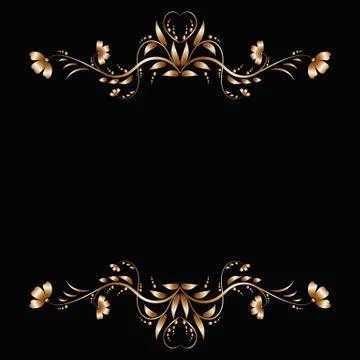Border floral pattern of foil Illustrazione stock