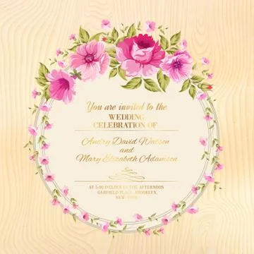 Border of flowers Stock Illustration