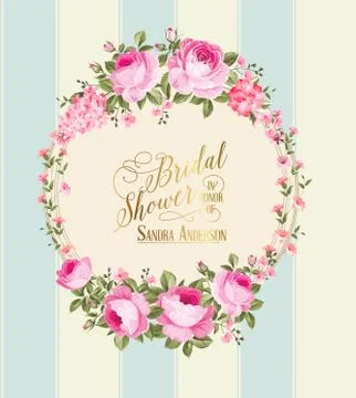 Border of flowers. Stock Illustration