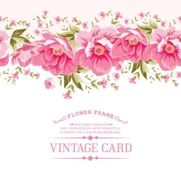 Border of flowers for seamless texture. Textile design Stock Illustration