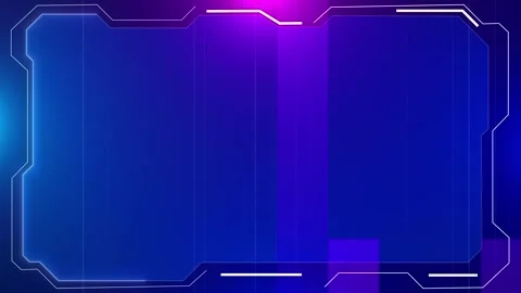 Border frame animated background Holographic screen frame hud ui future Vídeo Stock 312005377