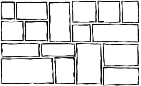 Border frame. Black dirty scribble Illustrazione stock