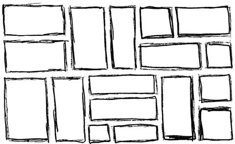 Border frame. Black dirty scribble Illustrazione stock