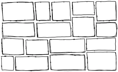 Border frame. Black dirty scribble Illustrazione stock