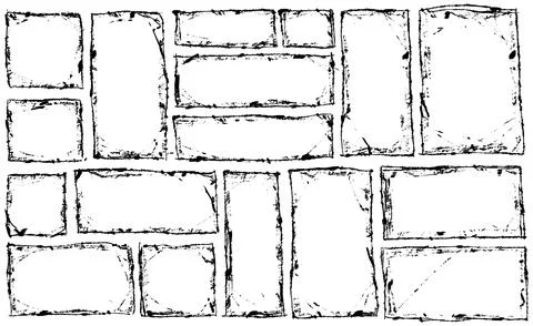 Border frame. Black dirty scribble Illustrazione stock