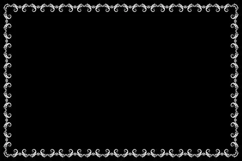 Border frame design vector on white color background Stock Illustration