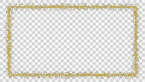 Border Frame Gold Particles Background Stock Footage 283856818