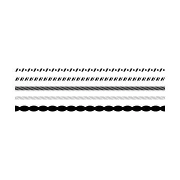 Border frame icon, divider horizontal line vector shape icon for decorative.. Stock Illustration