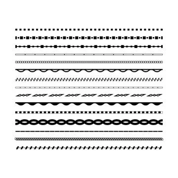 Border frame icon, divider horizontal line vector shape icon for decorative.. Stock Illustration