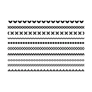 Border frame icon, divider horizontal line vector shape icon for decorative.. Illustrazione stock