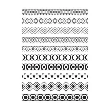 Border frame icon, divider horizontal line vector shape icon for decorative.. Stock Illustration