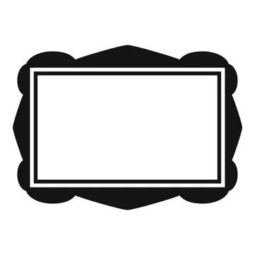 Border frame icon simple vector. Picture photo Stock-Illustration
