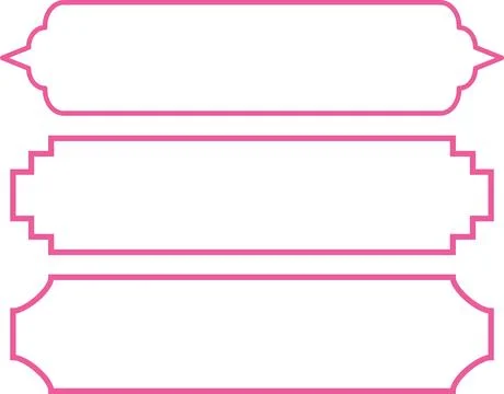 Border frame line deco vector label simple line corner empty picture Stock-Illustration