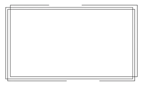 Border frame line illustration page on black background. Stock Illustration
