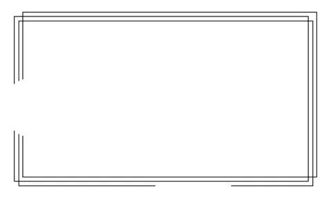 Border frame line illustration page on black background. Stock Illustration