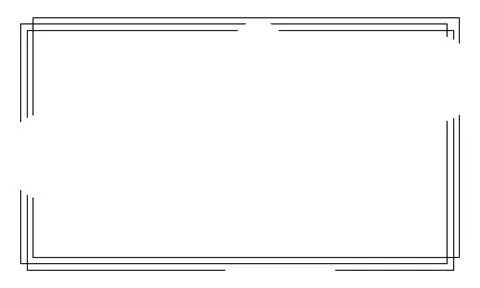 Border frame line illustration page on black background. Stock Illustration