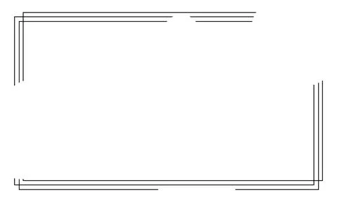 Border frame line illustration page on black background. Stock Illustration