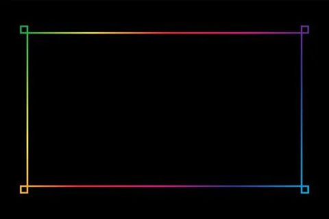 Border frame line illustration page on black background. Stock Illustration