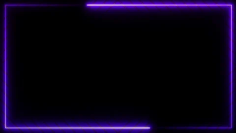 Border frame with loop electric light movement on black display. Stock Footage 289532790