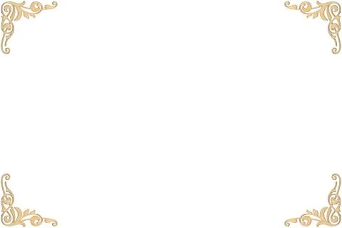 Border frame with retro ornament pattern in baroque style, decorative design  Stock Photos