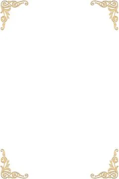 Border frame with retro ornament pattern in baroque style, decorative design  Stock Photos