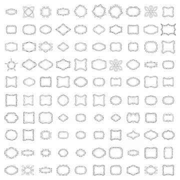 Border Frame Set. Stock Illustration