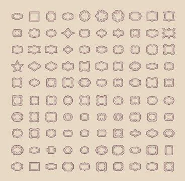 Border Frame Set. Stock Illustration