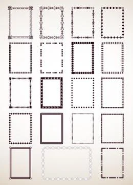Border Frame Set. Vector Stock Illustration