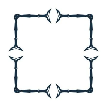 Border frame vector design illustration element decoration art. Abstract orna Stock Illustration