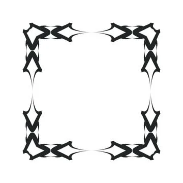 Border frame vector design illustration element decoration art. Abstract orna Stock Illustration