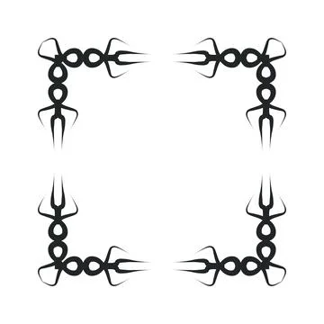 Border frame vector design illustration element decoration art. Abstract orna Stock Illustration