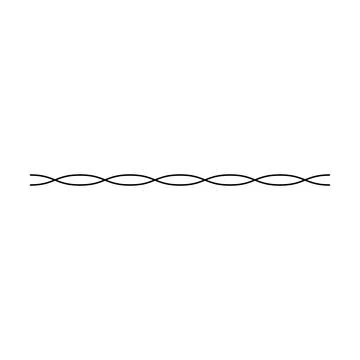 Border frame wavy line divider, geometric shape element, horizontal zigzag .. イラスト素材