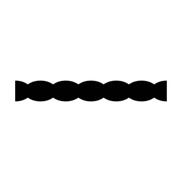 Border frame wavy line divider, geometric shape element, horizontal zigzag .. Stock Illustration