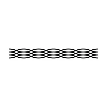Border frame wavy line divider, geometric shape element, horizontal zigzag .. 库存插图