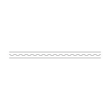 Border frame wavy line divider, geometric shape element, horizontal zigzag .. Stock Illustration