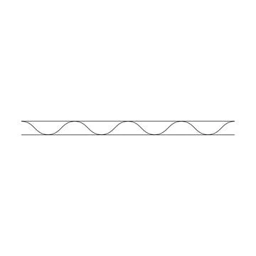Border frame wavy line divider, geometric shape element, horizontal zigzag .. Stock Illustration