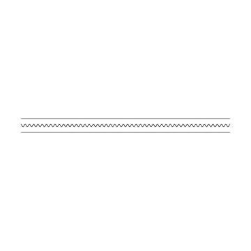 Border frame wavy line divider, geometric shape element, horizontal zigzag .. Stock Illustration