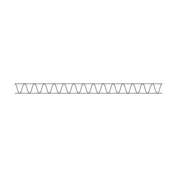 Border frame wavy line divider, geometric shape element, horizontal zigzag .. 库存插图