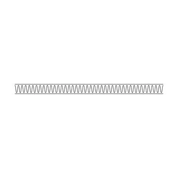 Border frame wavy line divider, geometric shape element, horizontal zigzag .. Stock Illustration
