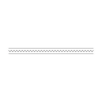 Border frame wavy line divider, geometric shape element, horizontal zigzag .. Stock Illustration