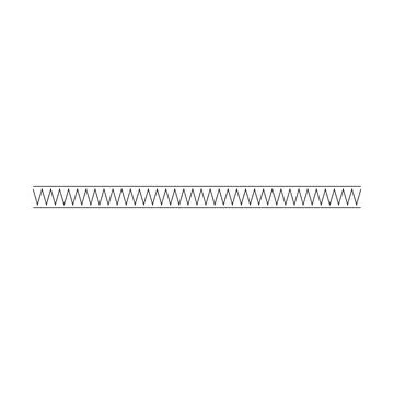 Border frame wavy line divider, geometric shape element, horizontal zigzag .. Stock Illustration