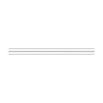 Border frame wavy line divider, geometric shape element, horizontal zigzag .. Stock Illustration