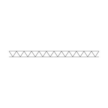 Border frame wavy line divider, geometric shape element, horizontal zigzag .. Stock Illustration