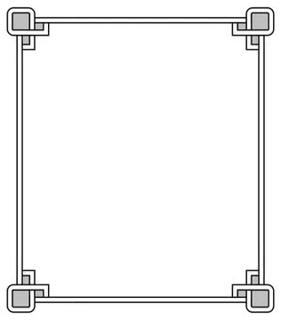 Border Geometric Corners Frame Vintage Elements イラスト素材