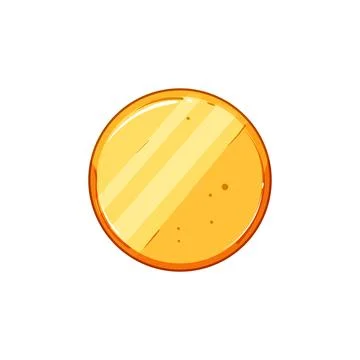 Border gold game button cartoon vector illustration Stock Illustration
