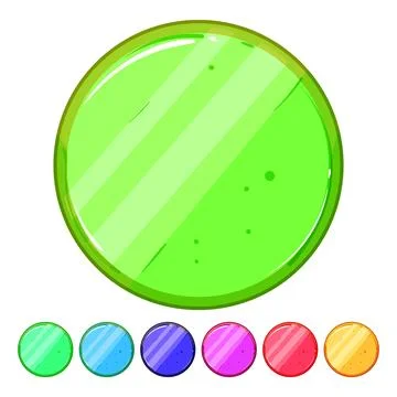 Border gold game button cartoon vector graphic Stock Illustration