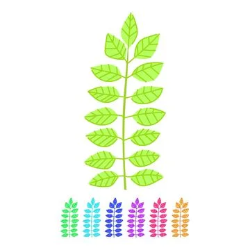 Border gold leaves vector cartoon graphic Stock Illustration