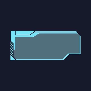 Border hud frame cartoon vector illustration Stock Illustration